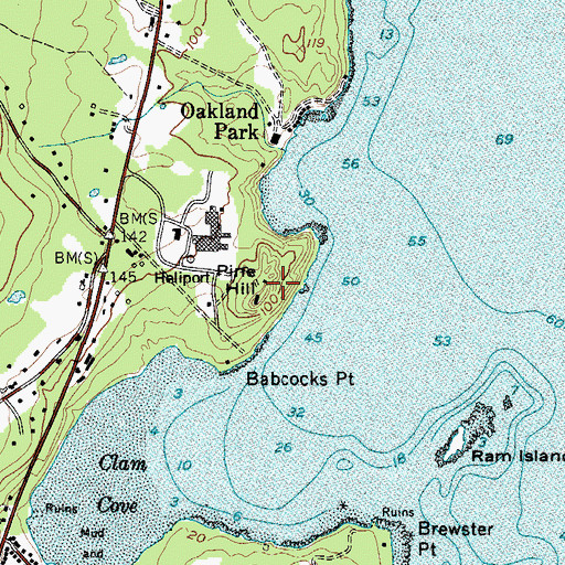 Topographic Map of Penobscot Bay Medical Center Heliport, ME