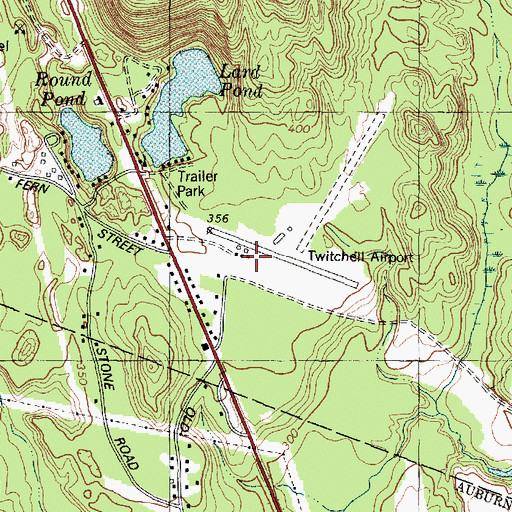 Topographic Map of Twitchell Airport, ME
