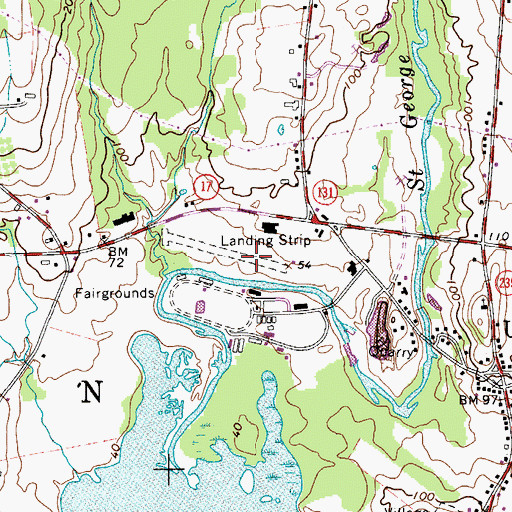 Topographic Map of Clark Field Airport (historical), ME