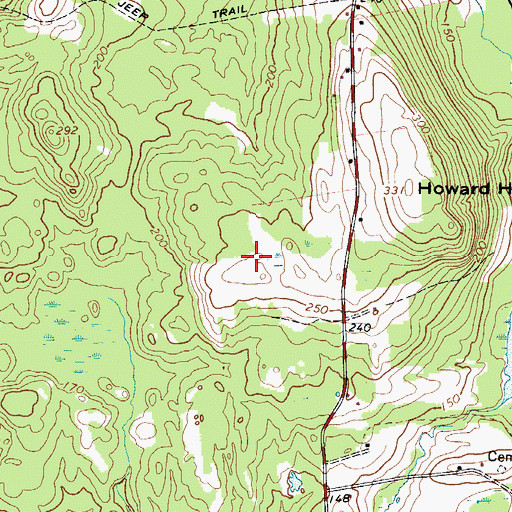 Topographic Map of Kimberly Airport (historical), ME