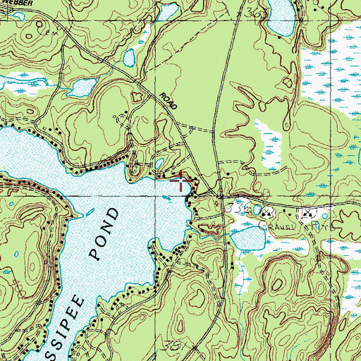 Topographic Map of Little Ossipee Lake Seaplane Base, ME
