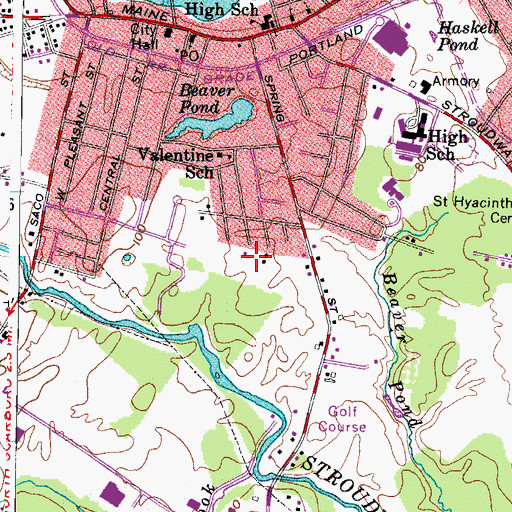 Topographic Map of Super Cub Field, ME