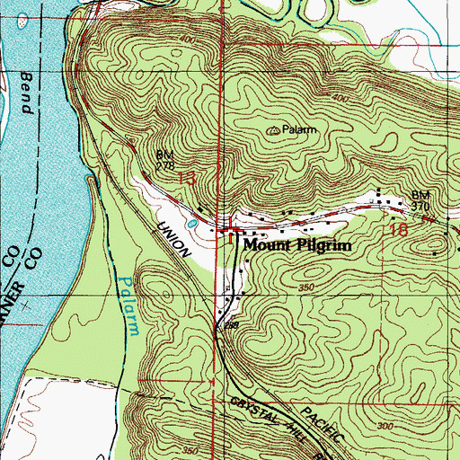 Topographic Map of Mount Pilgrim, AR