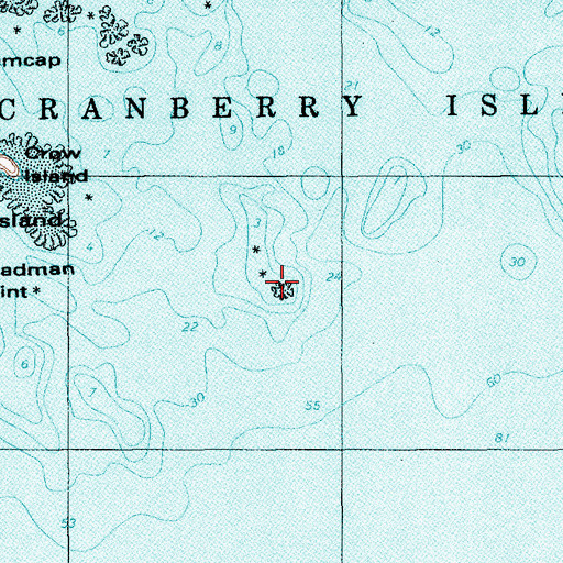 Topographic Map of North Black Rock, ME