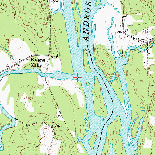 Topographic Map of Nezinscot River, ME