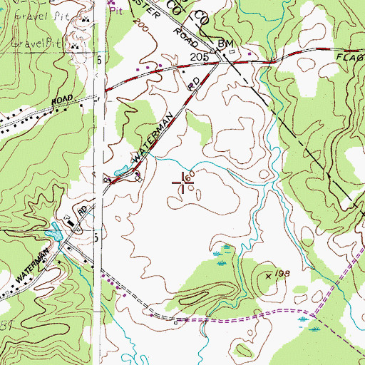 Topographic Map of WLVP-FM (Gorham), ME