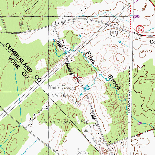 Topographic Map of WLAM-AM (Gorham), ME