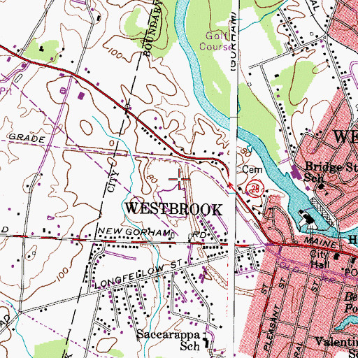 Topographic Map of WRED-AM, ME