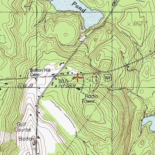 Topographic Map of WMME-FM (Augusta), ME
