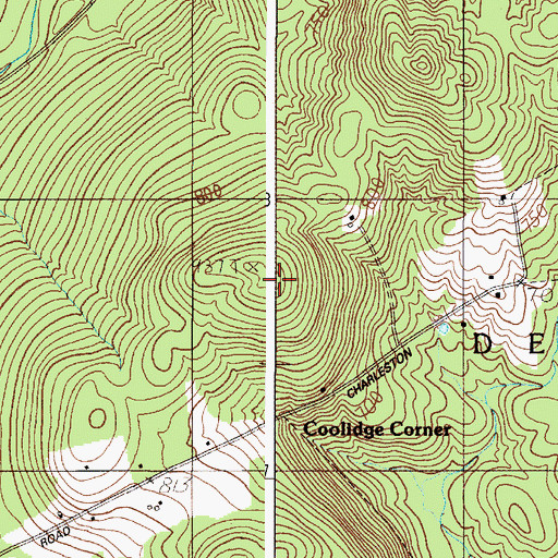 Topographic Map of WGUY-FM (Dexter), ME