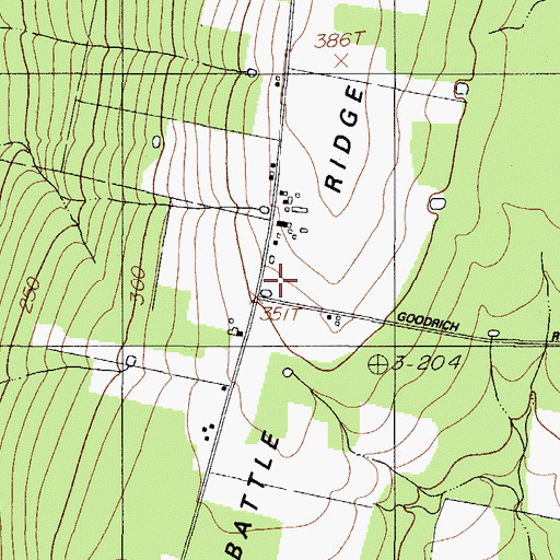 Topographic Map of WEZO-FM (Fairfield), ME