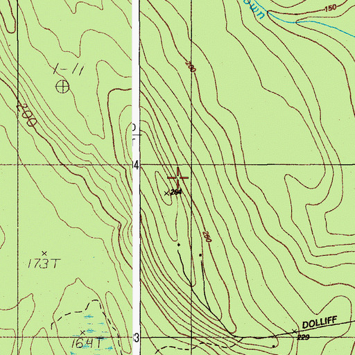 Topographic Map of WBZN-FM (Old Town), ME