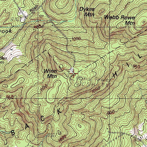 Topographic Map of WMEA-FM (Portland), ME