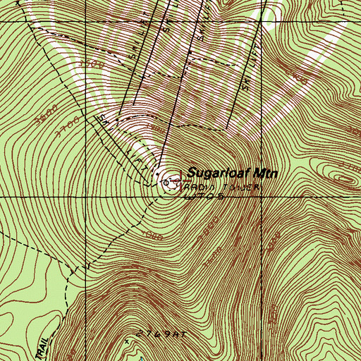 Topographic Map of WTOS-FM (Skowhegan), ME