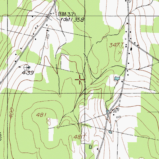 Topographic Map of Town of Albion, ME
