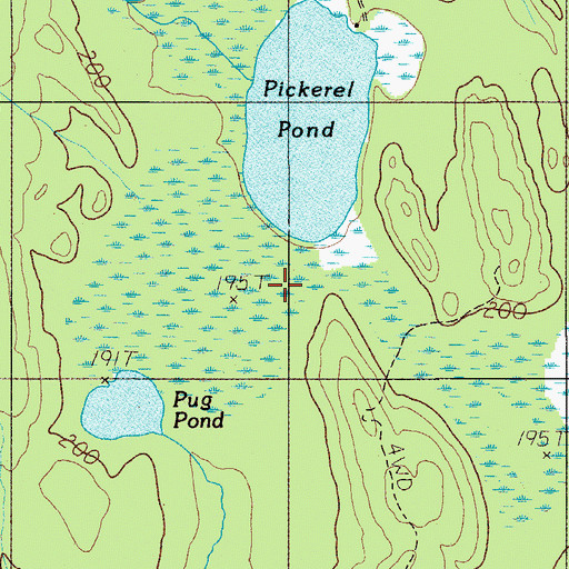Topographic Map of Town of Alton, ME