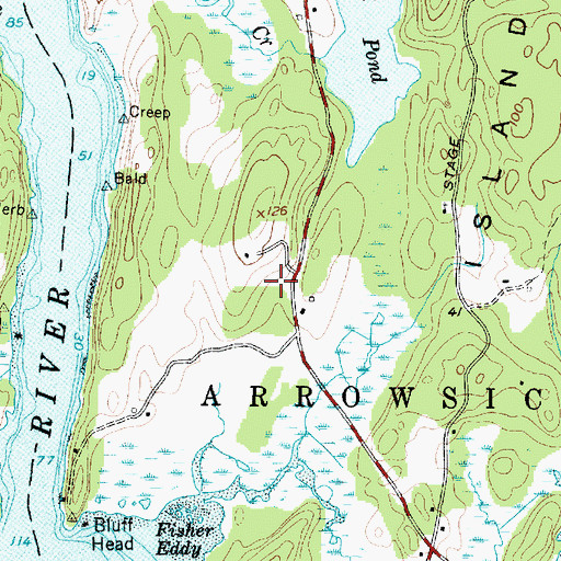 Topographic Map of Town of Arrowsic, ME