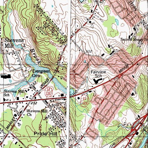Topographic Map of City of Auburn, ME