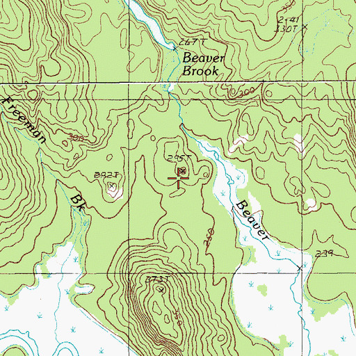 Topographic Map of Town of Aurora, ME