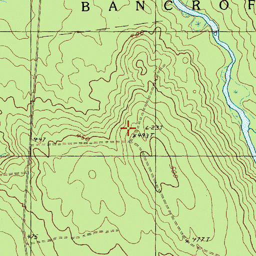 Topographic Map of Town of Bancroft, ME