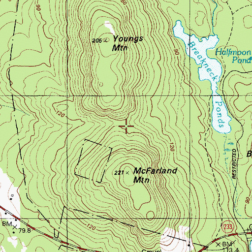 Topographic Map of Town of Bar Harbor, ME