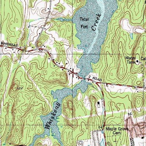Topographic Map of City of Bath, ME
