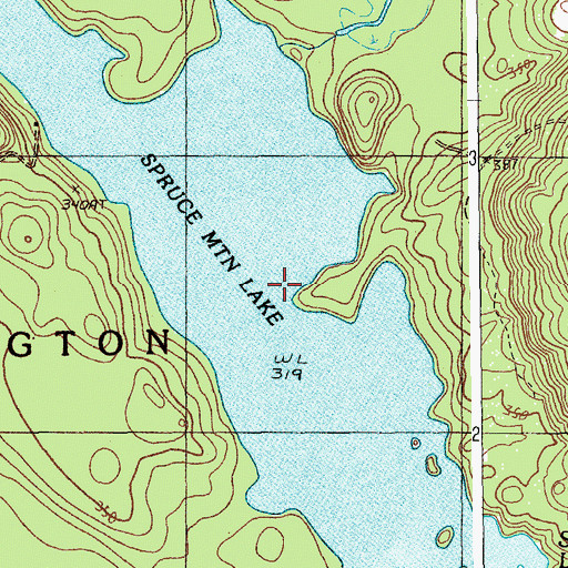 Topographic Map of Town of Beddington, ME