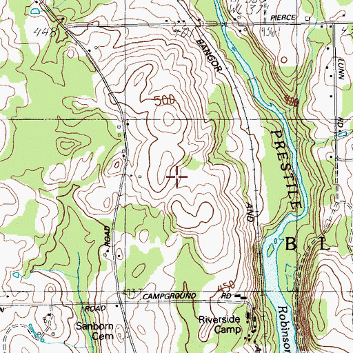Topographic Map of Town of Blaine, ME