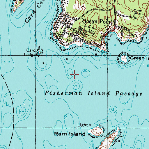 Topographic Map of Town of Boothbay, ME