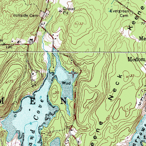 Topographic Map of Town of Bremen, ME