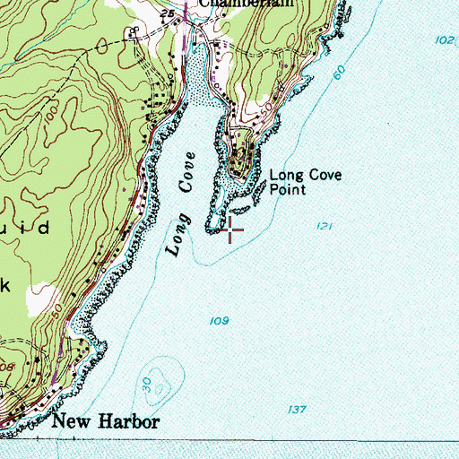 Topographic Map of Town of Bristol, ME