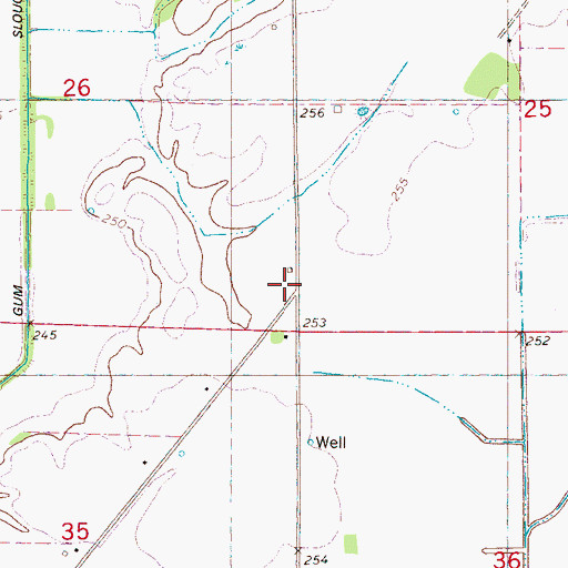 Topographic Map of Nalle, AR
