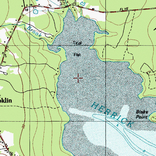 Topographic Map of Town of Brooklin, ME