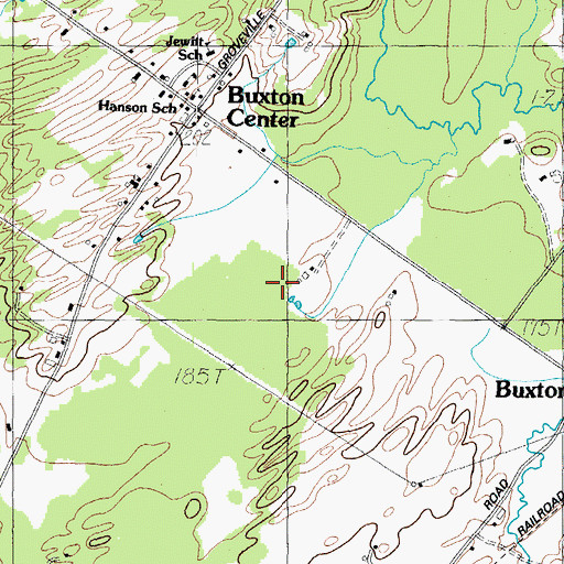 Topographic Map of Town of Buxton, ME