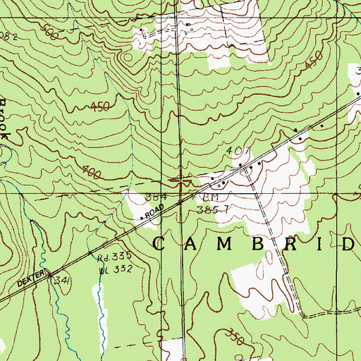 Topographic Map of Town of Cambridge, ME