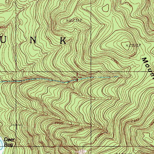 Topographic Map of Town of Caratunk, ME
