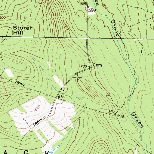 Topographic Map of Town of Carthage, ME