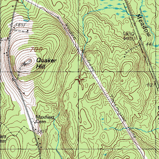 Topographic Map of Town of Casco, ME