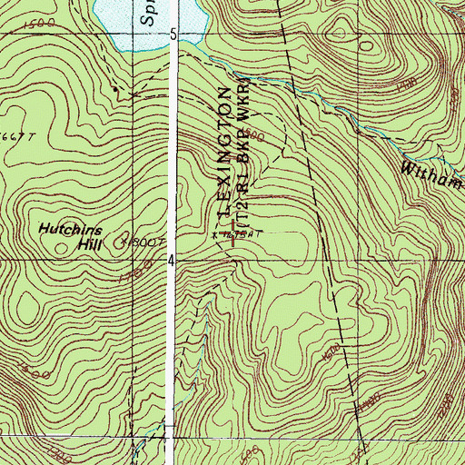 Topographic Map of Unorganized Territory of Central Somerset, ME