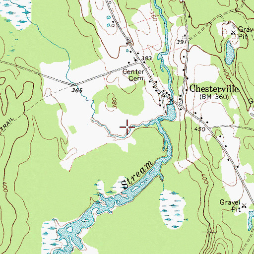 Topographic Map of Town of Chesterville, ME