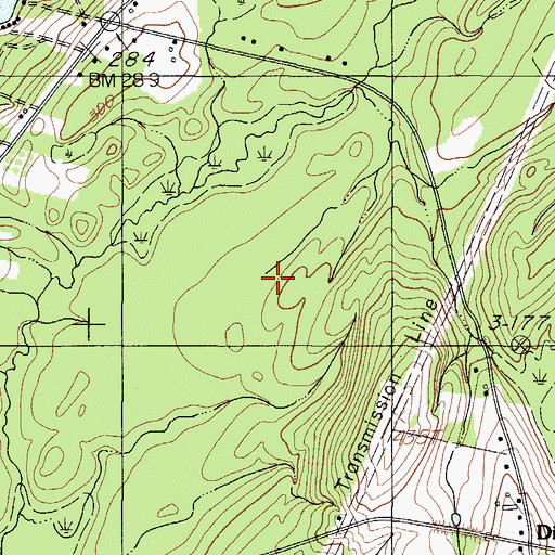 Topographic Map of Town of China, ME