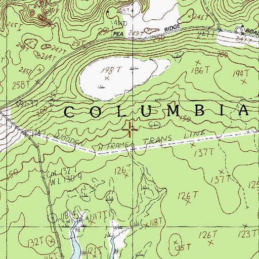 Topographic Map of Town of Columbia, ME