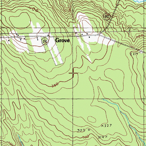 Topographic Map of Town of Cooper, ME