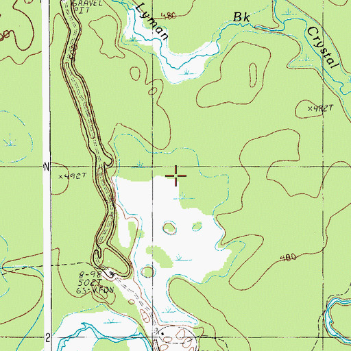 Topographic Map of Town of Crystal, ME