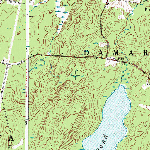 Topographic Map of Town of Damariscotta, ME