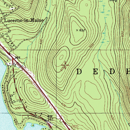 Topographic Map of Town of Dedham, ME