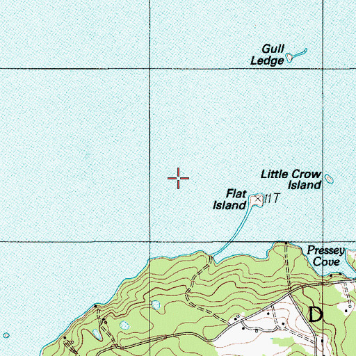 Topographic Map of Town of Deer Isle, ME
