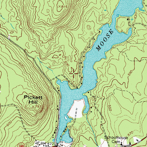 Topographic Map of Town of Denmark, ME