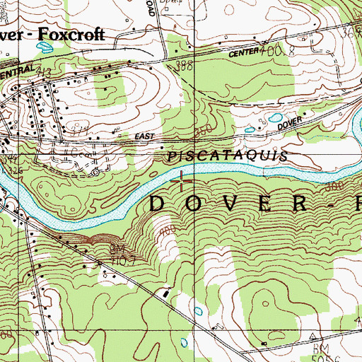 Topographic Map of Town of Dover-Foxcroft, ME