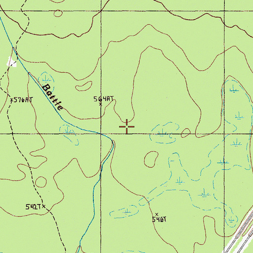 Topographic Map of Town of Dyer Brook, ME